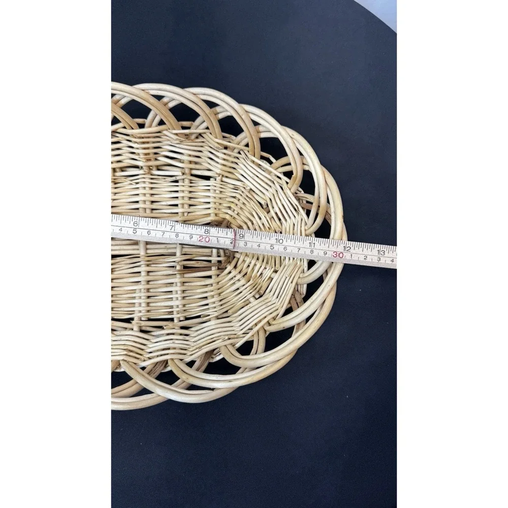Rustic Farmhouse Cottage Woven Wicker Basket VINTAGE‎